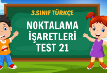 NOKTALAMA İŞARETLERİ TEST 21