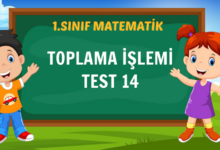 TOPLAMA İŞLEMİ TEST 14
