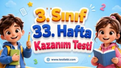 3. sınıf 33. hafta kazanım
