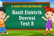 Basit Elektrik Devresi Test 8