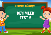 DEYİMLER TEST 5