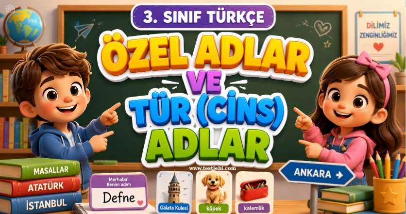 3. sınıf türkçe Özel adlar ve tür