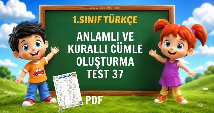 ANLAMLI VE KURALLI CÜMLE OLUŞTURMA TEST 37