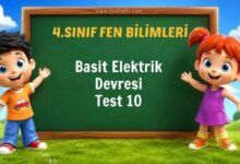 Basit Elektrik Devresi Test 10