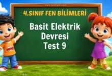 Basit Elektrik Devresi Test 9