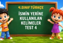 İSMİN YERİNE KULLANILAN KELİMELER