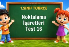 Noktalama İşaretleri Test 16