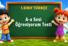1. Sınıf A-a Sesi Öğreniyorum Testi