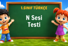 1. Sınıf Türkçe N Sesi Testi