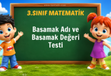 3. Sınıf Basamak Adı ve Basamak Değeri Testi