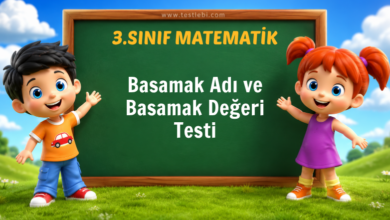 3. Sınıf Basamak Adı ve Basamak Değeri Testi