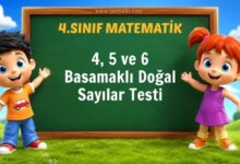 4, 5 ve 6 Basamaklı Doğal Sayılar Testi