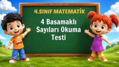 4 Basamaklı Sayıları Okuma Testi