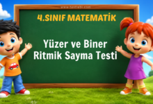 4. Sınıf Matematik Yüzer ve Biner Ritmik Sayma Testi