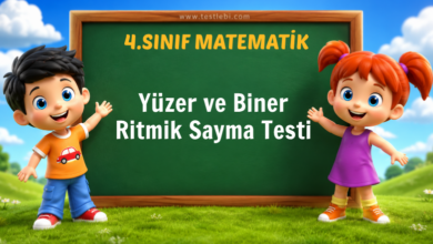 4. Sınıf Matematik Yüzer ve Biner Ritmik Sayma Testi