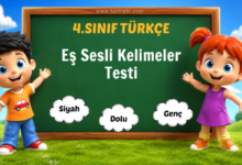 Eş Sesli Kelimeler Testi