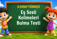 Eş Sesli Kelimeleri Bulma Testi