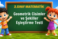 Geometrik Cisimler ve Şekiller Eşleştirme Testi