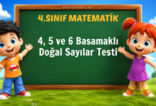 Sınıf 4, 5 ve 6 Basamaklı Doğal Sayılar Testi