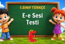 1. sınıf e sesi testi