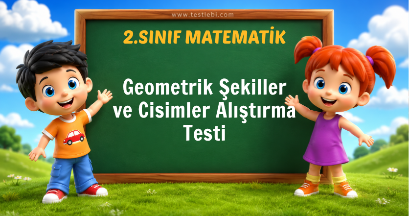 2. Sınıf Geometrik Şekiller ve Cisimler Alıştırma Testi
