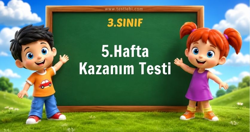 3. Sınıf 5. Hafta Kazanım Testi