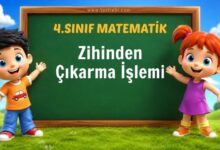 4. Sınıf Zihinden Çıkarma İşlemi Testi Matematik