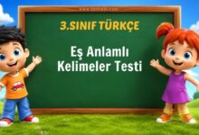 Eş Anlamlı Kelimeler Testi