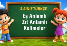 Eş Anlamlı-Zıt Anlamlı Kelimeler
