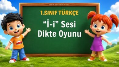 “İ-i” Sesi Dikte Oyunu